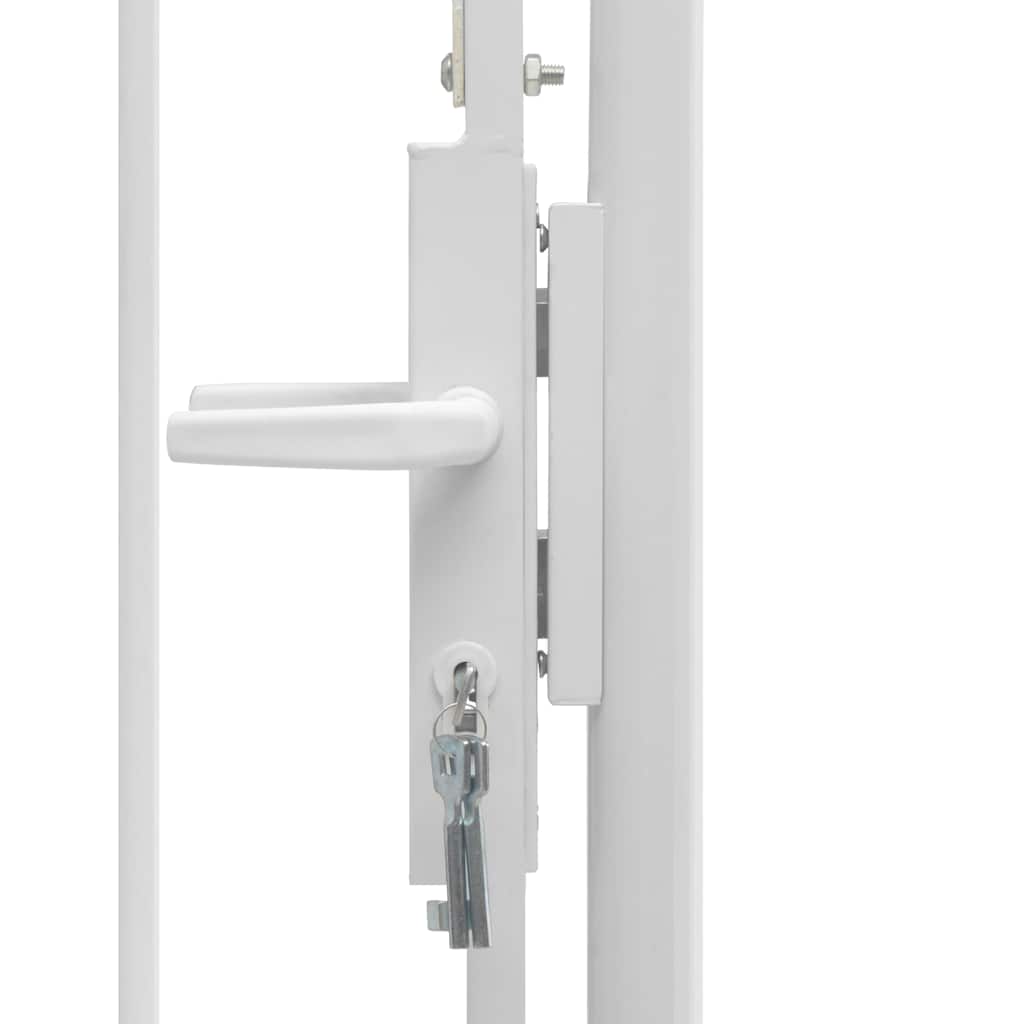 vidaXL Πόρτα Κήπου Woerden Ατσάλινη 1 x 2,45 μ. Λευκή