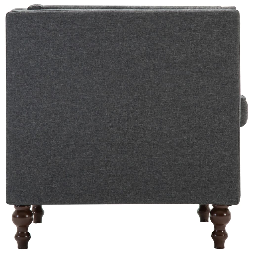 vidaXL Πολυθρόνα Σκούρο Γκρι Υφασμάτινη