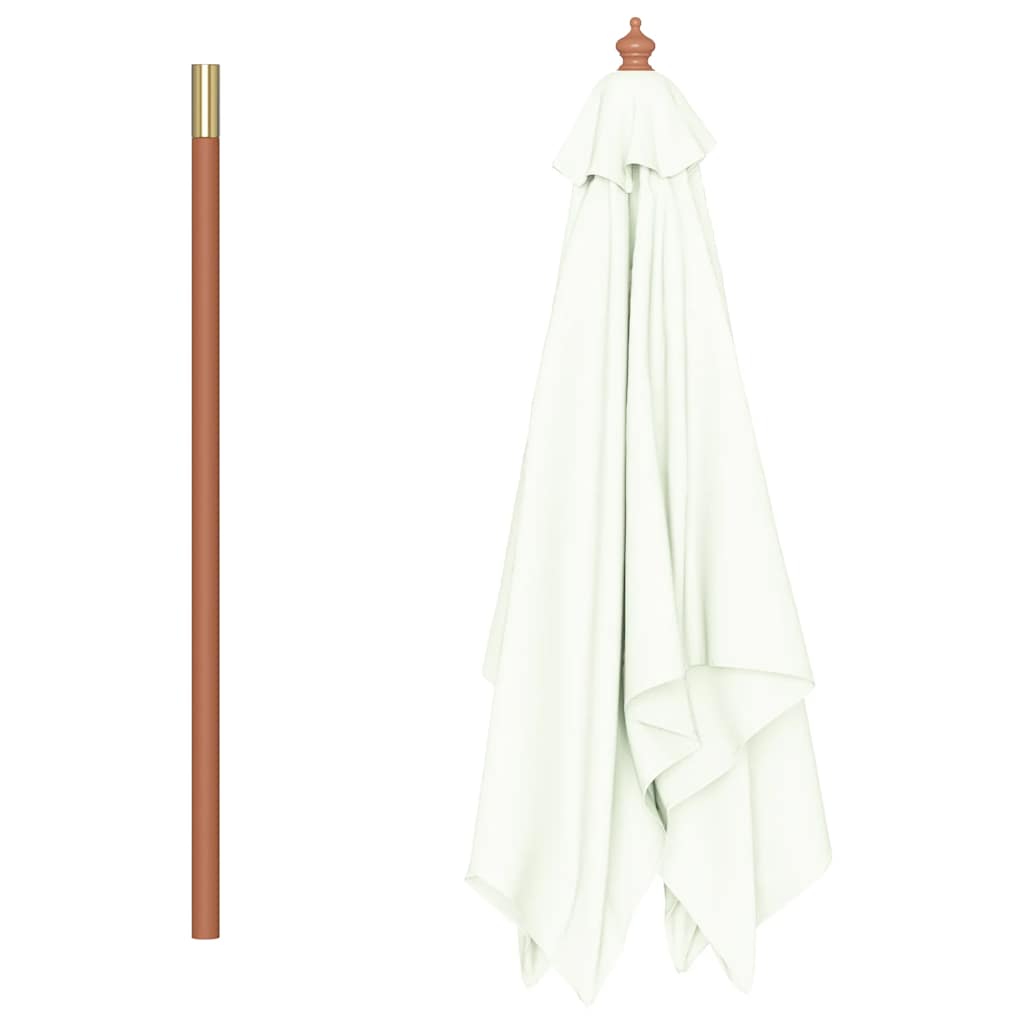 vidaXL Ομπρέλα Κήπου Χρώμα της Άμμου 150 x 200 εκ. με Ξύλινο Ιστό