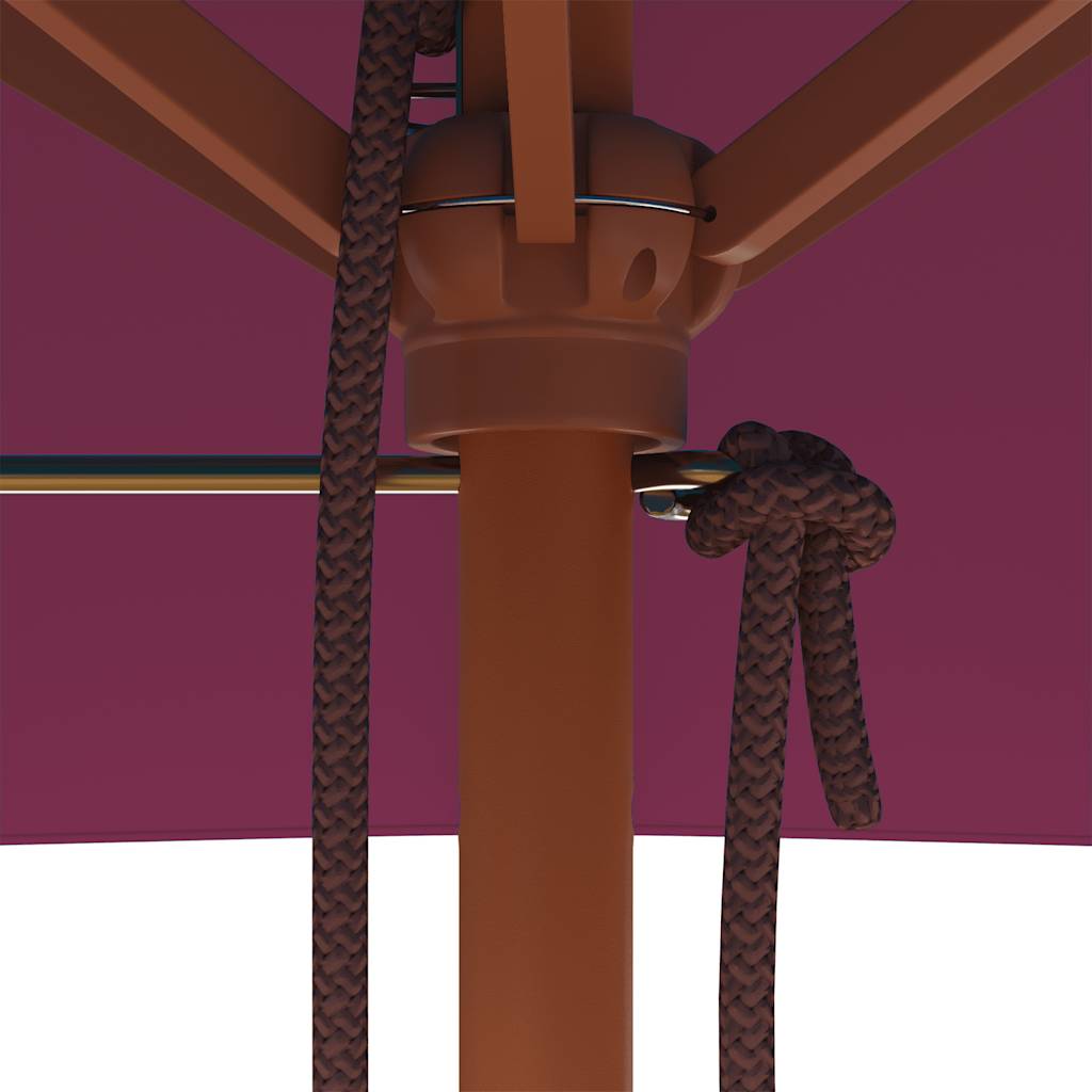 vidaXL Ομπρέλα Κήπου Μπορντό 150x200 εκ. με Ξύλινο Ιστό