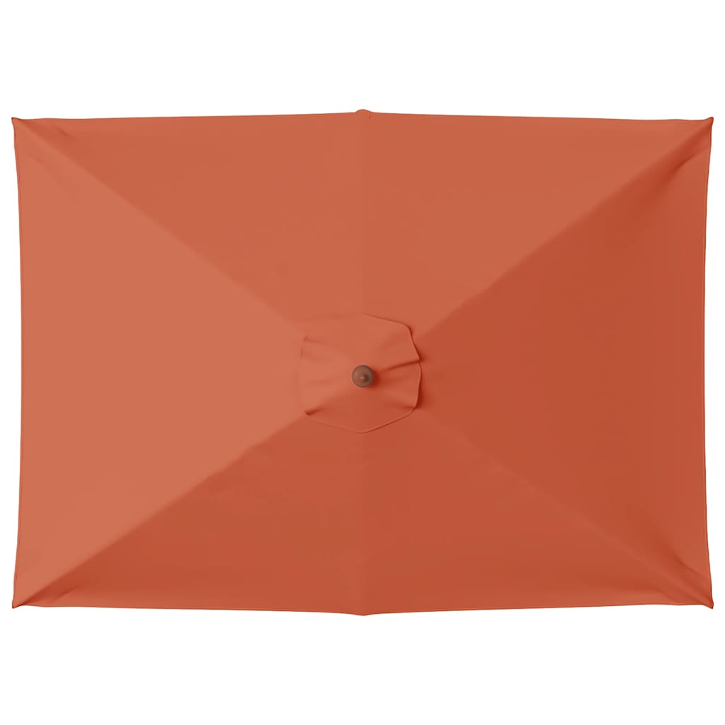 vidaXL Ομπρέλα Κήπου Τερακότα 150 x 200 εκ. με Ξύλινο Ιστό