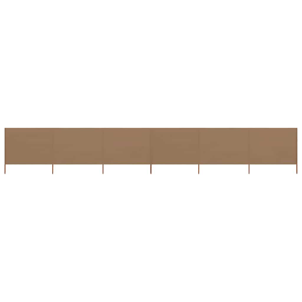 vidaXL Προστατευτικό Αέρα με 6 Πάνελ Χρώμα Taupe 800x80 εκ. Υφασμάτινο