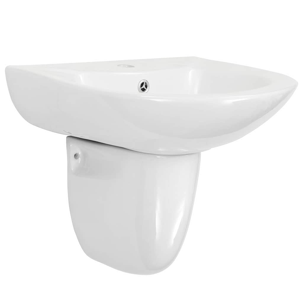 vidaXL Λεκάνη Λευκό 52 x 45 x 49 εκ Γυαλιστερή Κεραμική