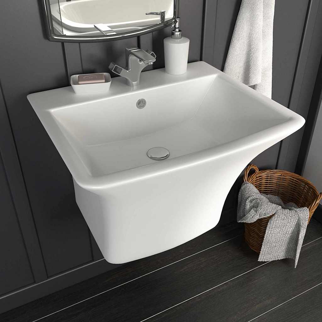 vidaXL Λεκάνη Λευκό 53 x 44 x 37 εκ. Γυαλιστερή Κεραμική