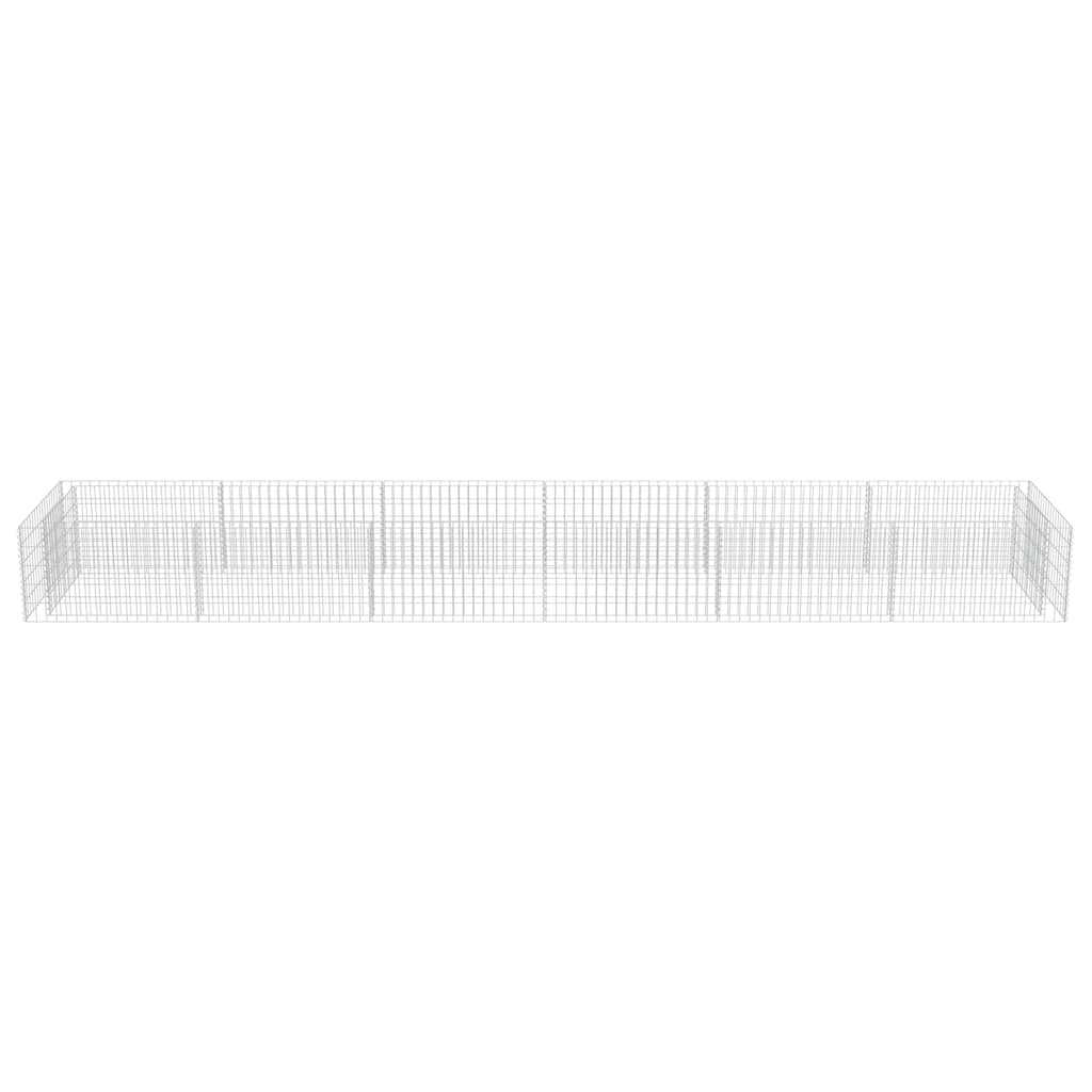 vidaXL Συρματοκιβώτιο-Γλάστρα Υπερυψωμένη 540x90x50 εκ. Γαλβ. Χάλυβας