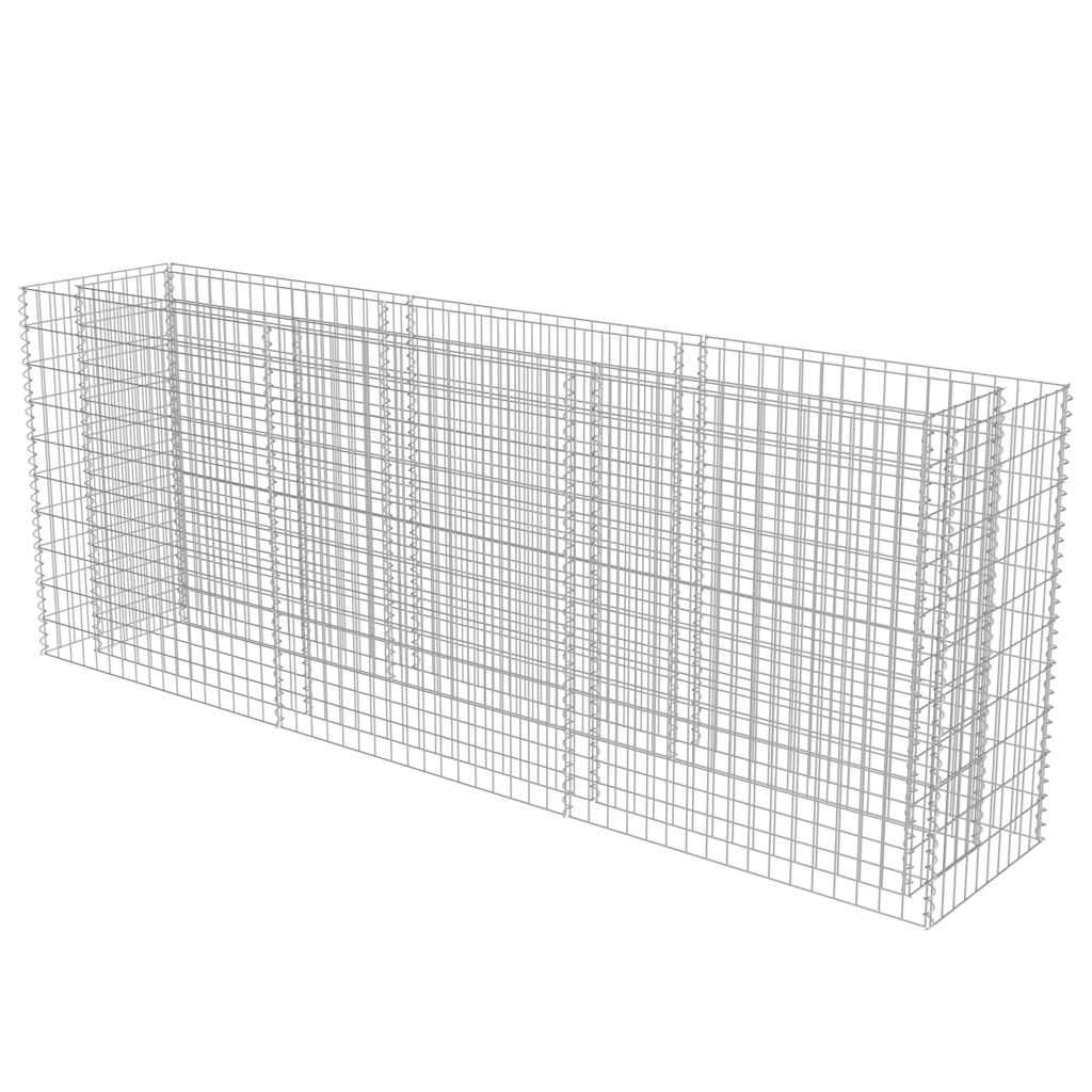 vidaXL Συρματοκιβώτιο-Γλάστρα Υπερυψωμένη 270x50x100 εκ. Γαλβ. Χάλυβας