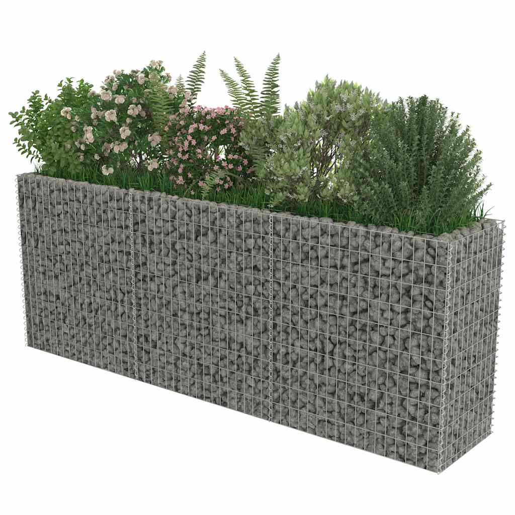 vidaXL Συρματοκιβώτιο-Γλάστρα Υπερυψωμένη 270x50x100 εκ. Γαλβ. Χάλυβας
