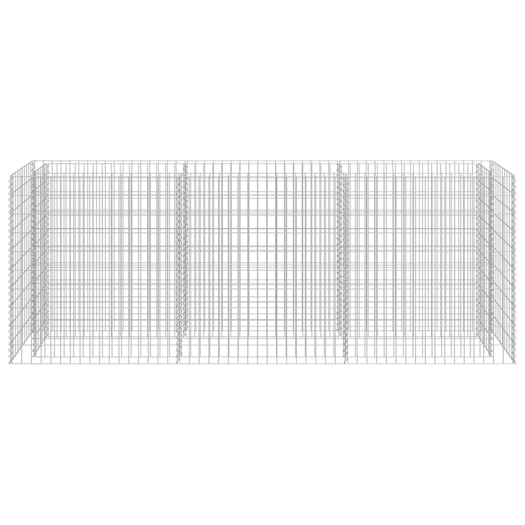 vidaXL Συρματοκιβώτιο-Γλάστρα Υπερυψωμένη 270x50x100 εκ. Γαλβ. Χάλυβας