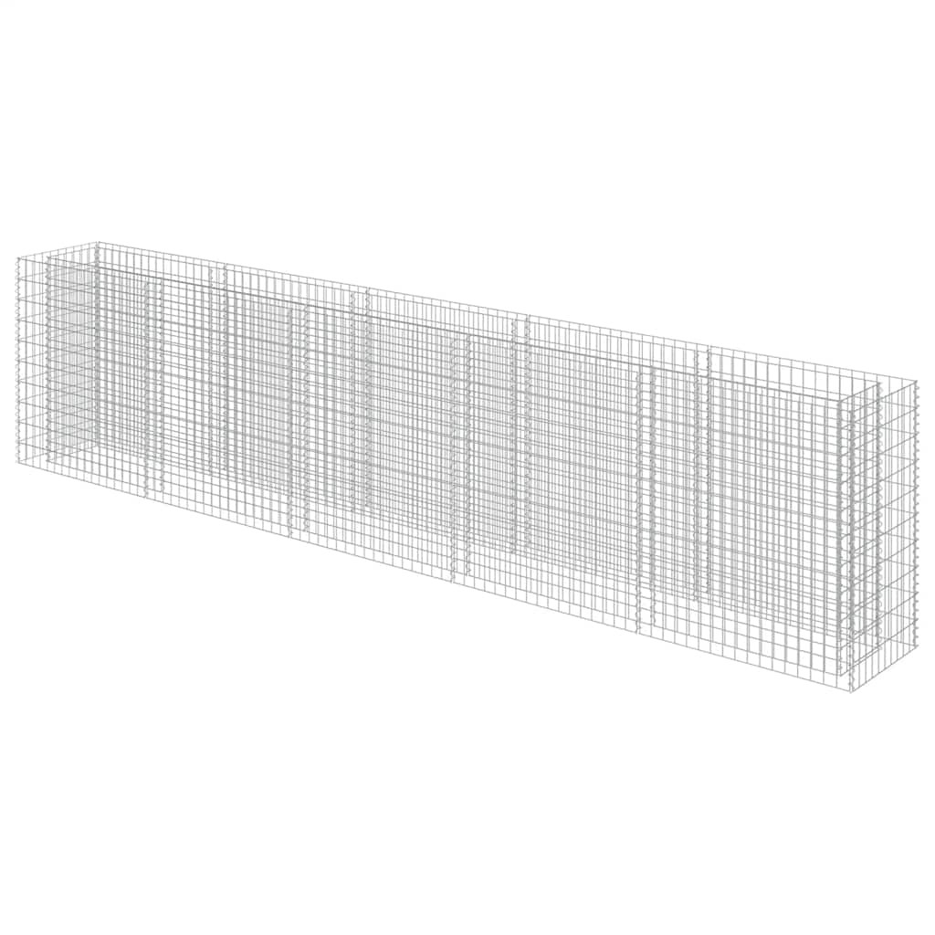 vidaXL Συρματοκιβώτιο-Γλάστρα Υπερυψωμένη 450x50x100 εκ. Γαλβ. Χάλυβας