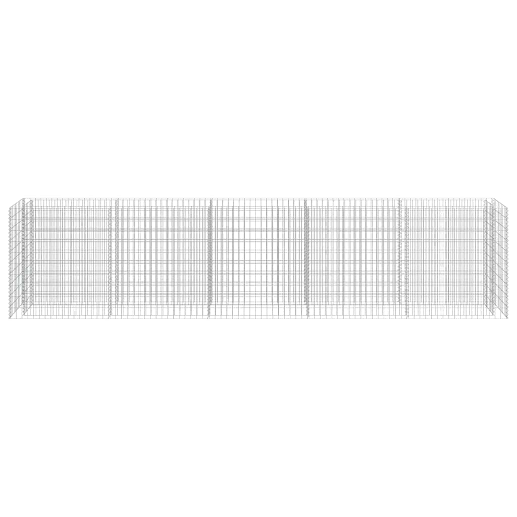 vidaXL Συρματοκιβώτιο-Γλάστρα Υπερυψωμένη 450x50x100 εκ. Γαλβ. Χάλυβας