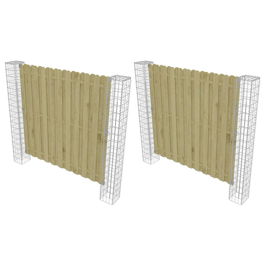 vidaXL Στύλος Περιφράξεων 2 pcs Ασημί 20 x 20 x 190 εκ. Μέταλλο