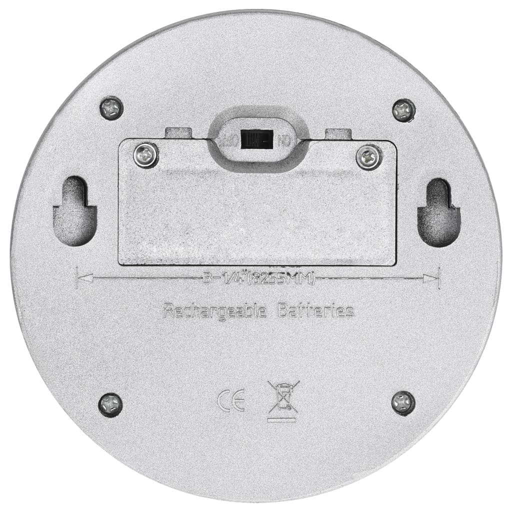 vidaXL Φωτιστικά Εξωτερικού Χώρου Επιτοίχια 12 τεμ LED Στρογγυλά Ασημί