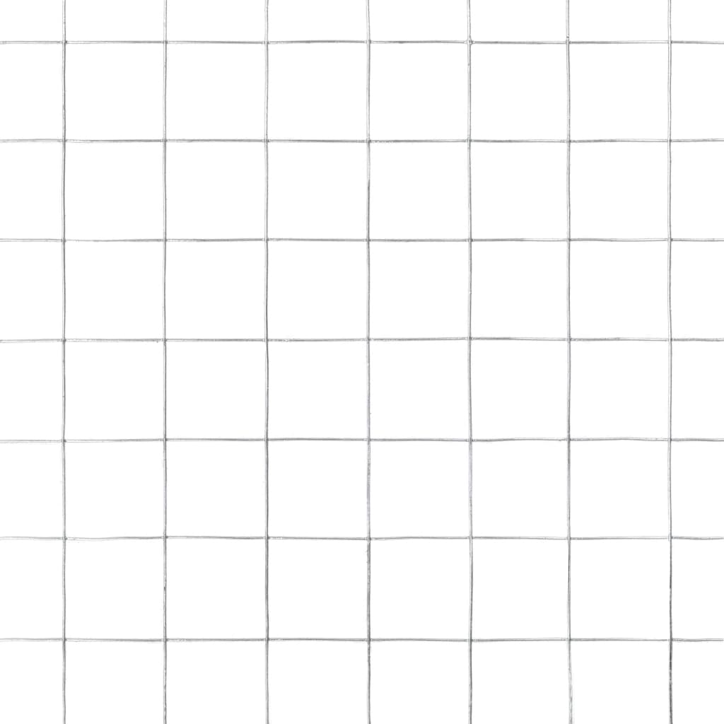 vidaXL Συρματόπλεγμα Κοτετσόσυρμα Ασημί 25 x 0,5 μ. Γαλβαν. Ατσάλι