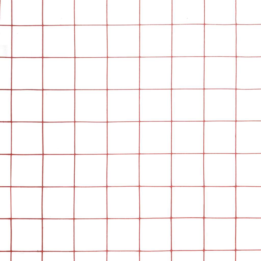 vidaXL Συρματόπλεγμα Κόκκινο 10x1 μ. Ατσάλι με Επικάλυψη PVC