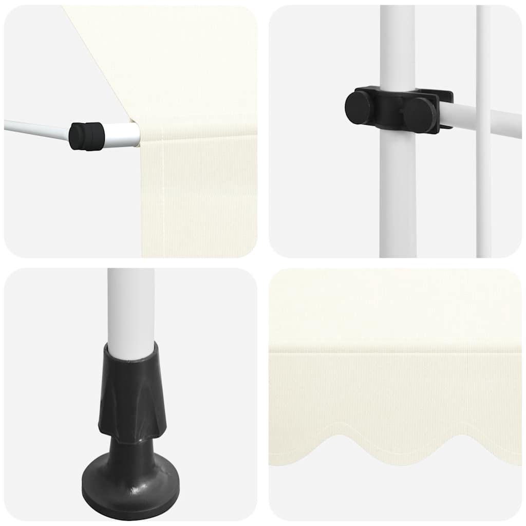 vidaXL Τέντα Συρόμενη Χειροκίνητη Κρεμ 300 εκ.