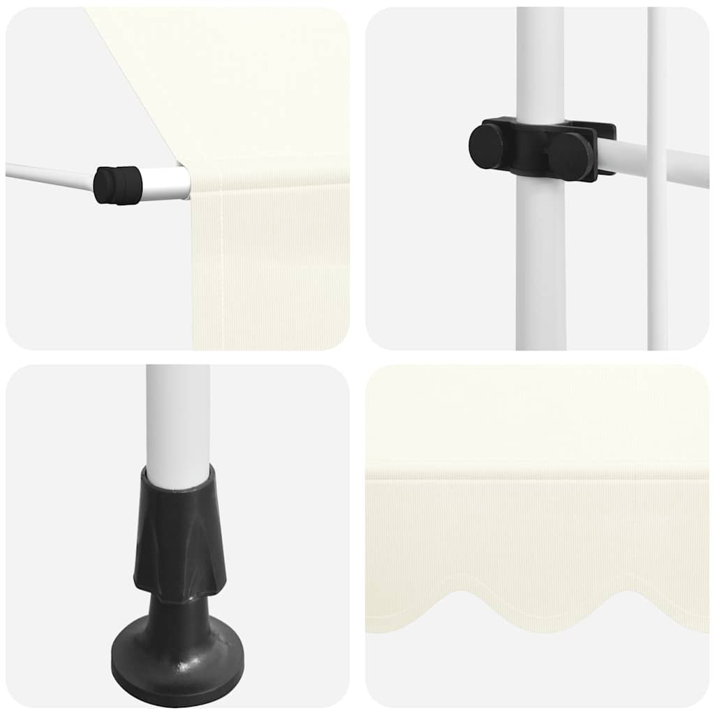 vidaXL Τέντα Συρόμενη Χειροκίνητη Κρεμ 350 εκ.