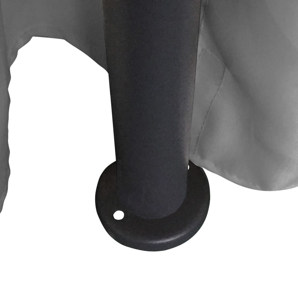 vidaXL Κιόσκι με Κουρτίνες Στρογγυλό Ανθρακί 3,5 x 2,7 μ.