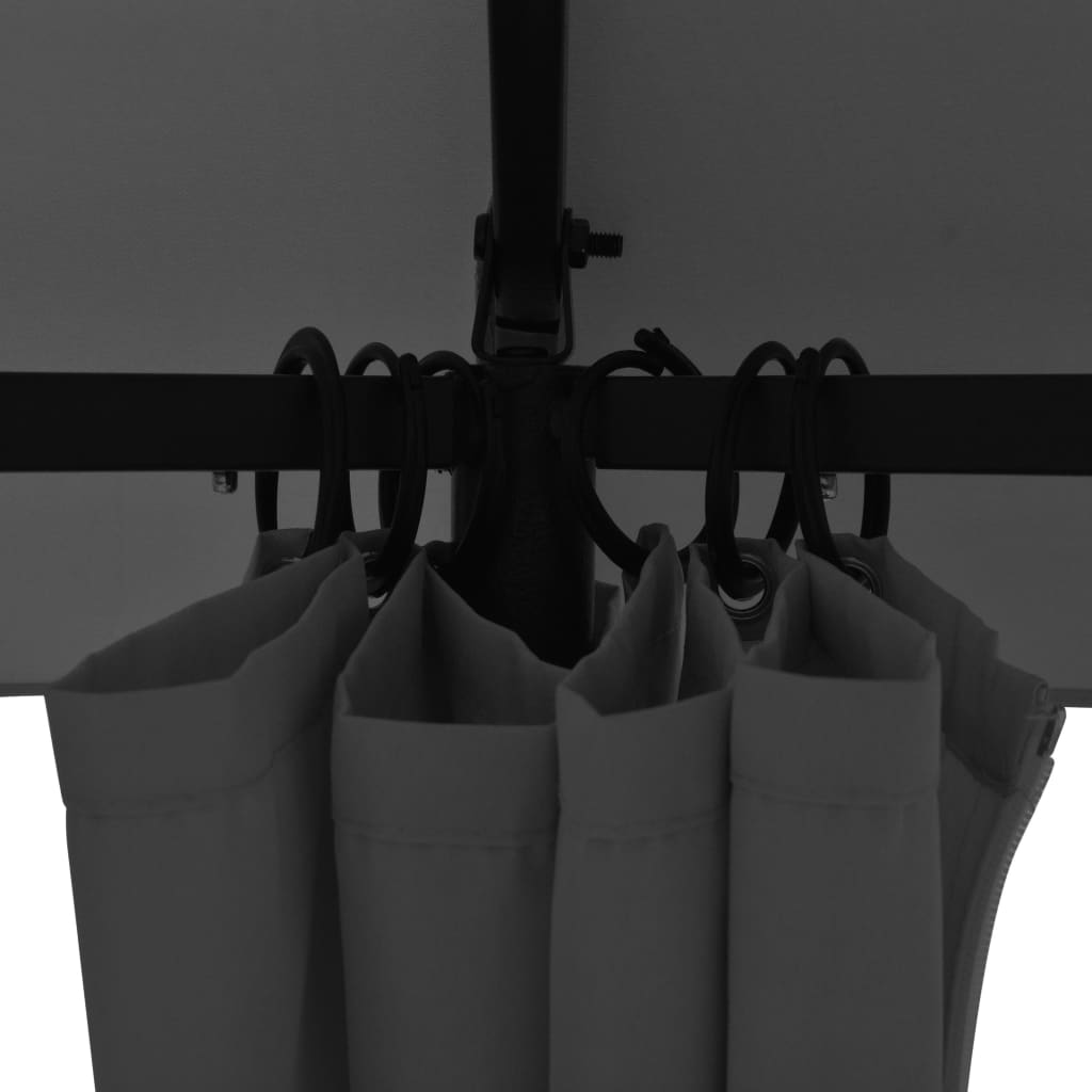 vidaXL Κιόσκι Κήπου με Κουρτίνες Εξαγωνικό 360 x 265 εκ.