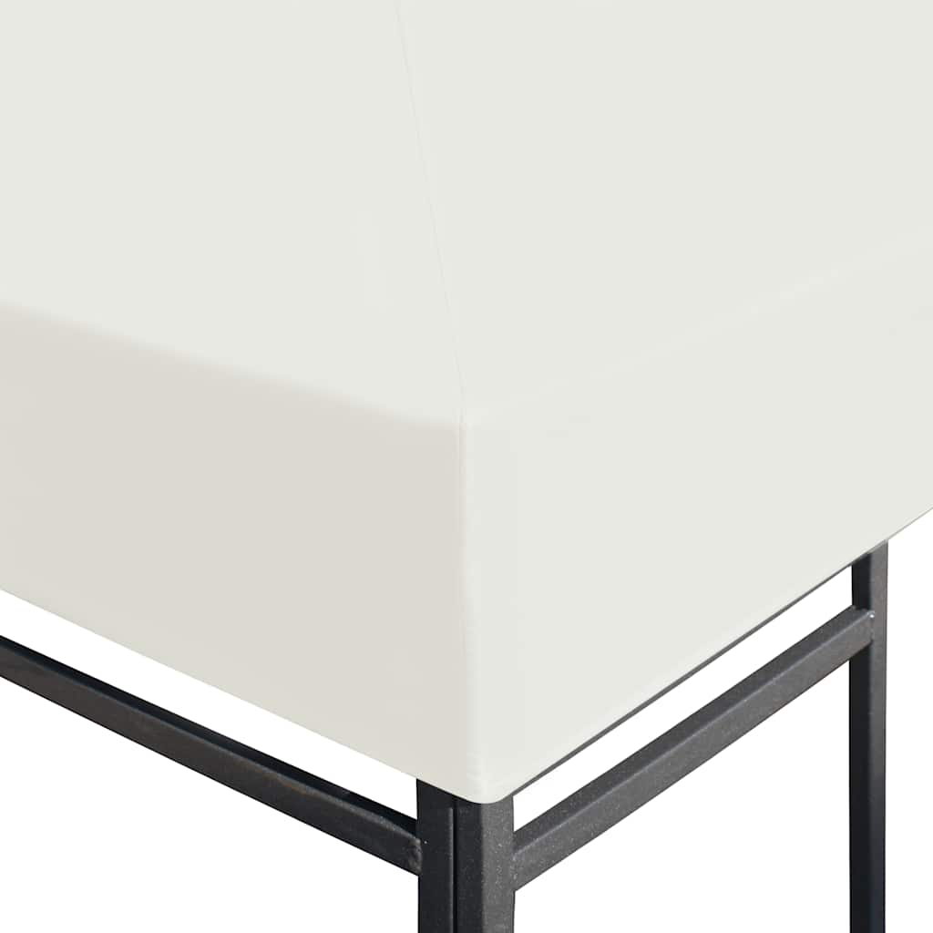 vidaXL Κάλυμμα για Κιόσκι Λευκό Κρεμ 4 x 3 μ. 310 γρ./μ²