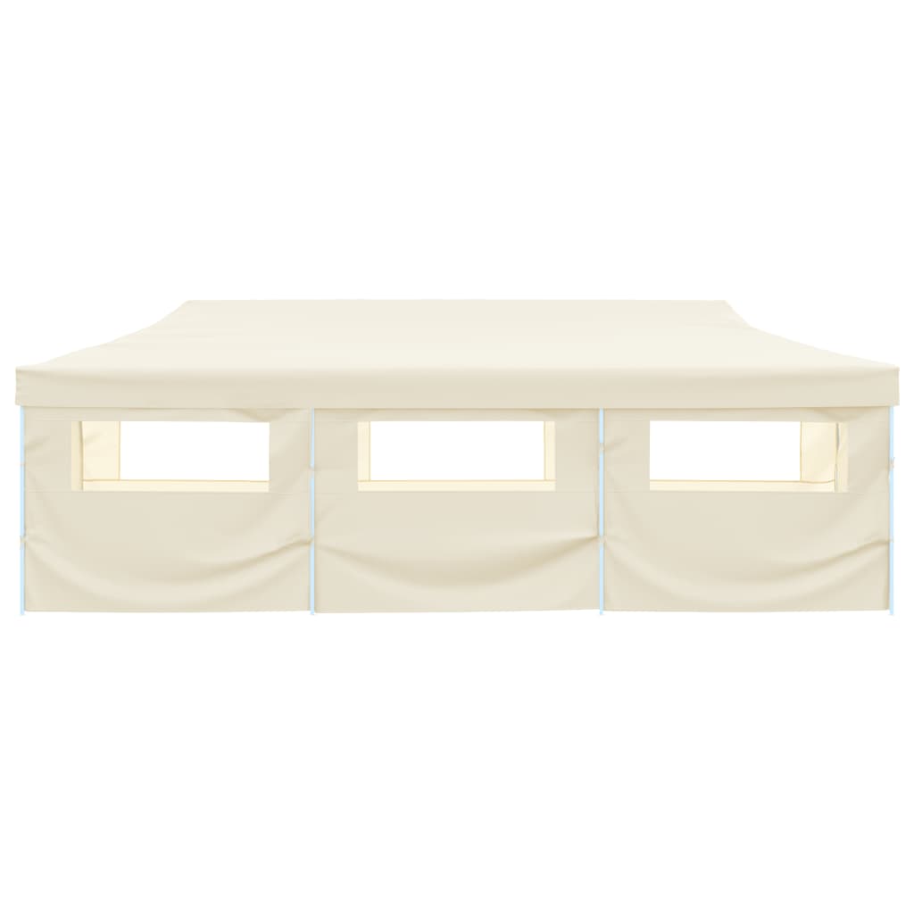 vidaXL Τέντα Εκδηλώσεων με 8 Τοιχώματα Πτυσσόμενη Pop-Up Κρεμ 3x9 μ.