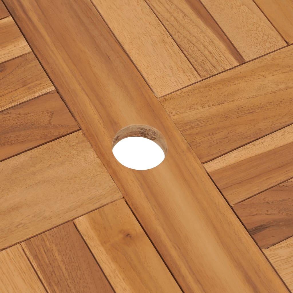 vidaXL Τραπέζι Κήπου Πτυσσόμενο 85 x 76 εκ. από Μασίφ Ξύλο Teak