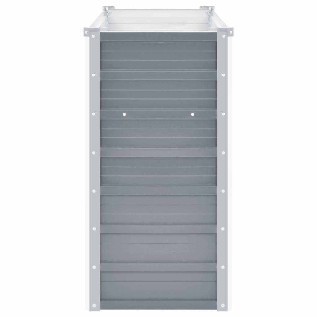 vidaXL Ζαρντινιέρα Υπερυψωμένη Γκρι 160x40x77 εκ. Γαλβανισμ. Χάλυβας