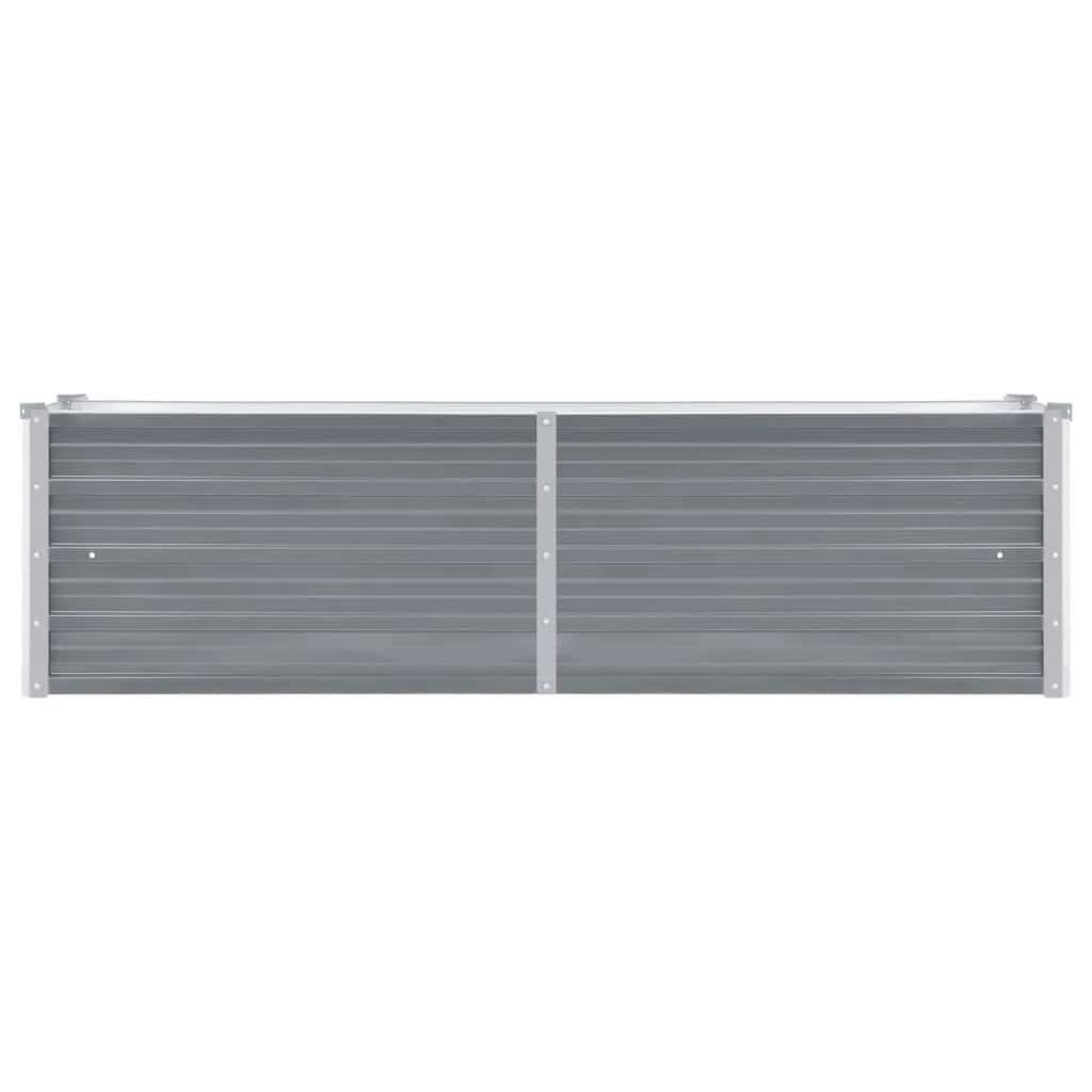 vidaXL Ζαρντινιέρα Υπερυψωμένη Γκρι 160x40x45 εκ. Γαλβανισμ. Χάλυβας