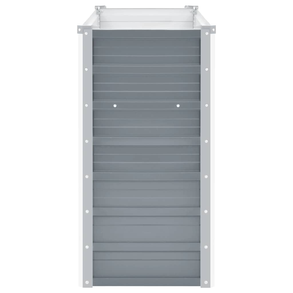 vidaXL Ζαρντινιέρα Υπερυψωμένη Γκρι 100x40x77 εκ. Γαλβανισμ. Χάλυβας