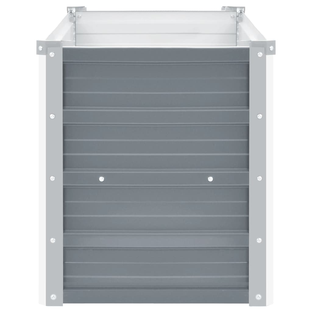 vidaXL Ζαρντινιέρα Υπερυψωμένη Γκρι 100x40x45 εκ. Γαλβανισμ. Χάλυβας