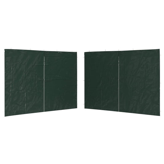 vidaXL Τοιχώματα Τέντας Εκδηλώσεων 2 τεμ. Πράσινο από PE με Φερμουάρ