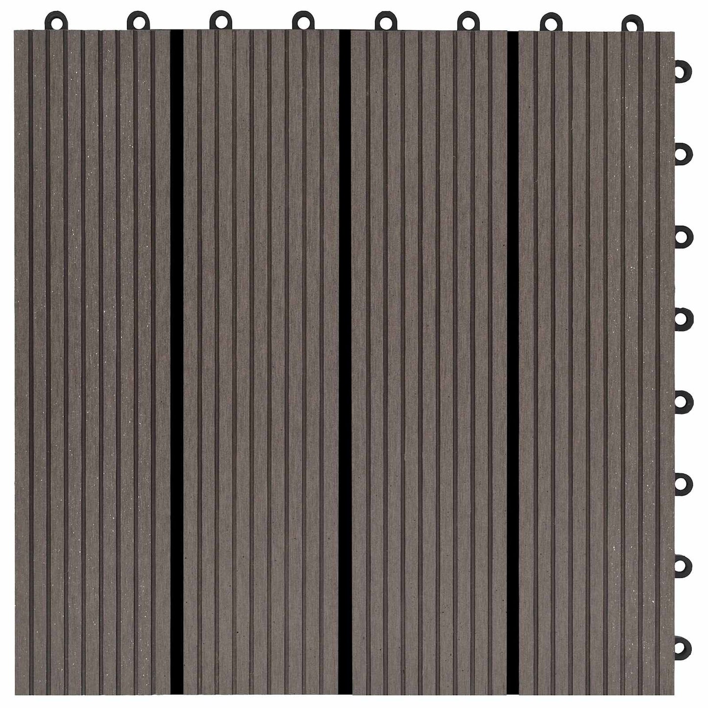 vidaXL Πλάκα Κατασκευής 11 pcs Σκούρο Καφέ 30 x 30 cm WPC