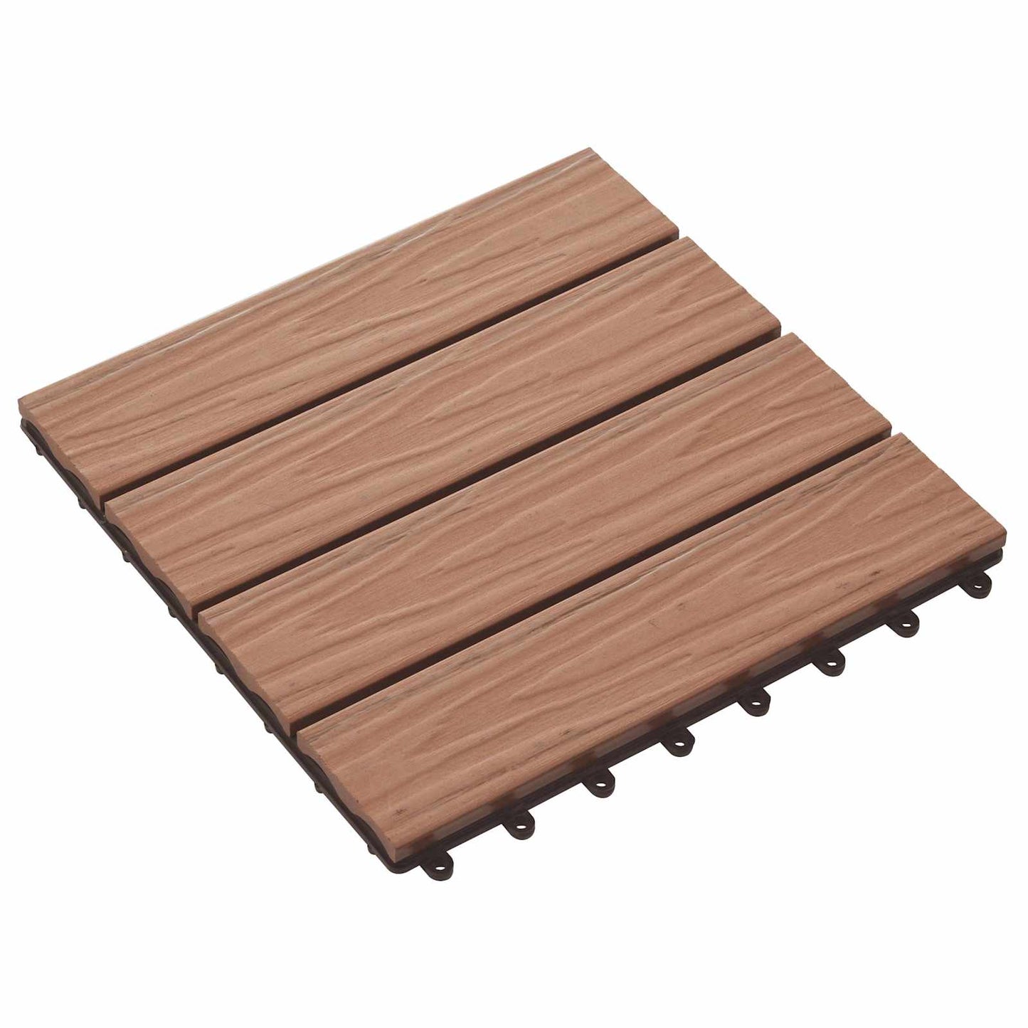 vidaXL Πλάκα Κατασκευής 3D Σχεδίαση 11 pcs Ανοιχτό καφέ 30 x 30 cm WPC