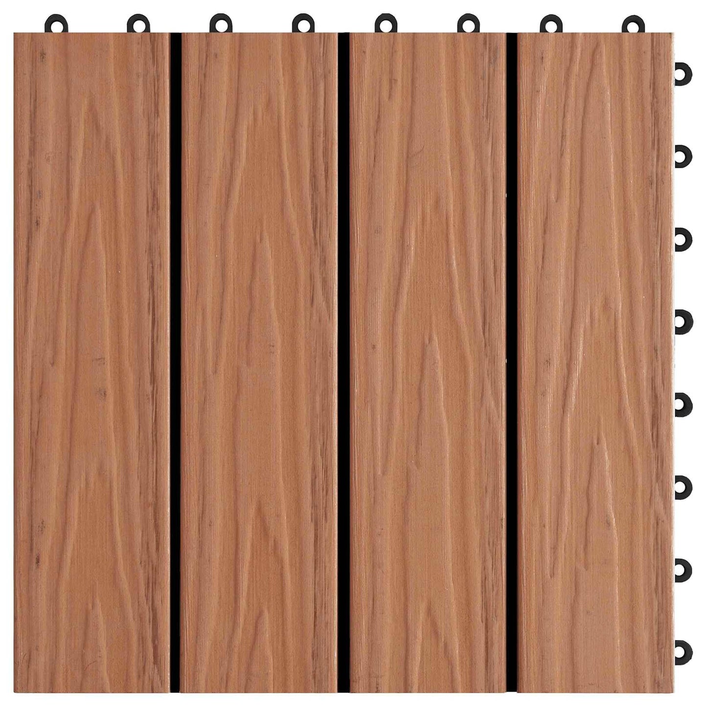vidaXL Πλάκα Κατασκευής 3D Σχεδίαση 11 pcs Ανοιχτό καφέ 30 x 30 cm WPC