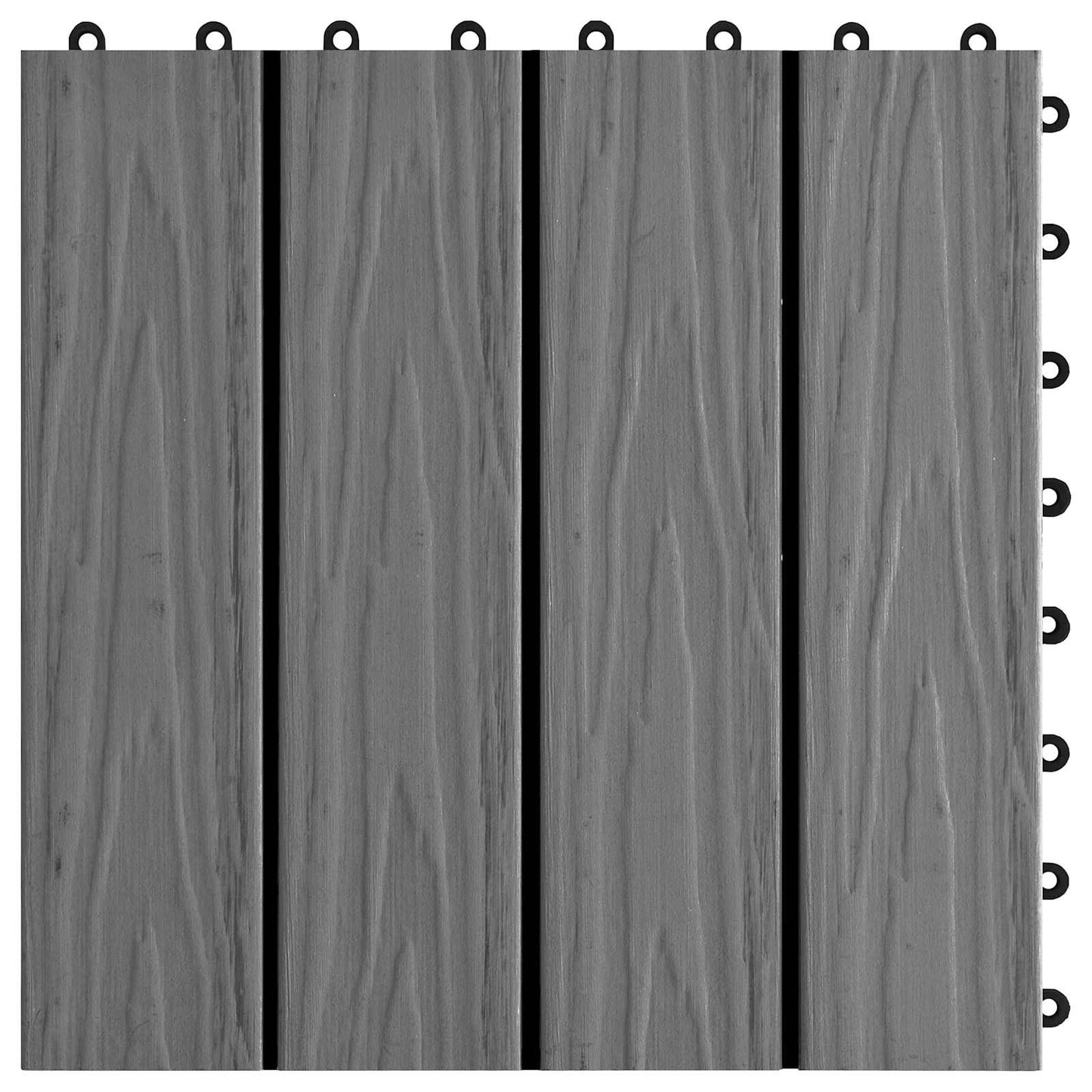 vidaXL Πλάκα Κατασκευής 3D Σχεδίαση 11 pcs Γκρι 30 x 30 cm WPC