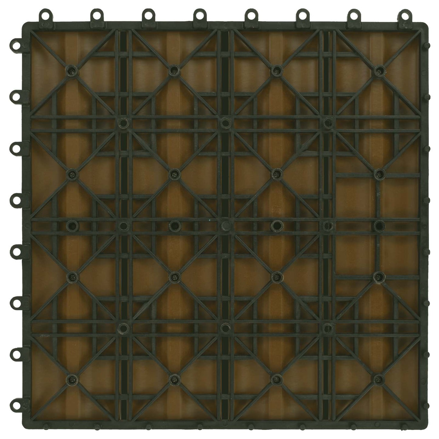 vidaXL Πλάκα Κατασκευής 3D Σχεδίαση 11 pcs Ξύλο teak 30 x 30 cm WPC