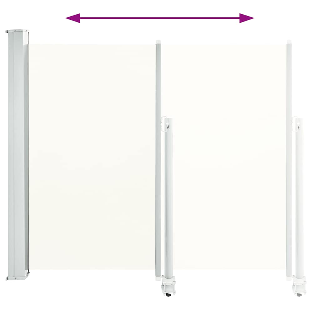 vidaXL Σκίαστρο Πλαϊνό Συρόμενο Βεράντας Κρεμ 120 x 300 εκ.