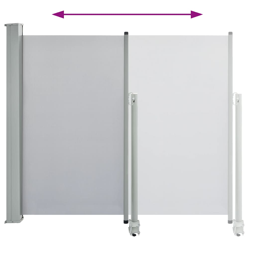 vidaXL Σκίαστρο Πλαϊνό Συρόμενο Βεράντας Γκρι 120 x 300 εκ.