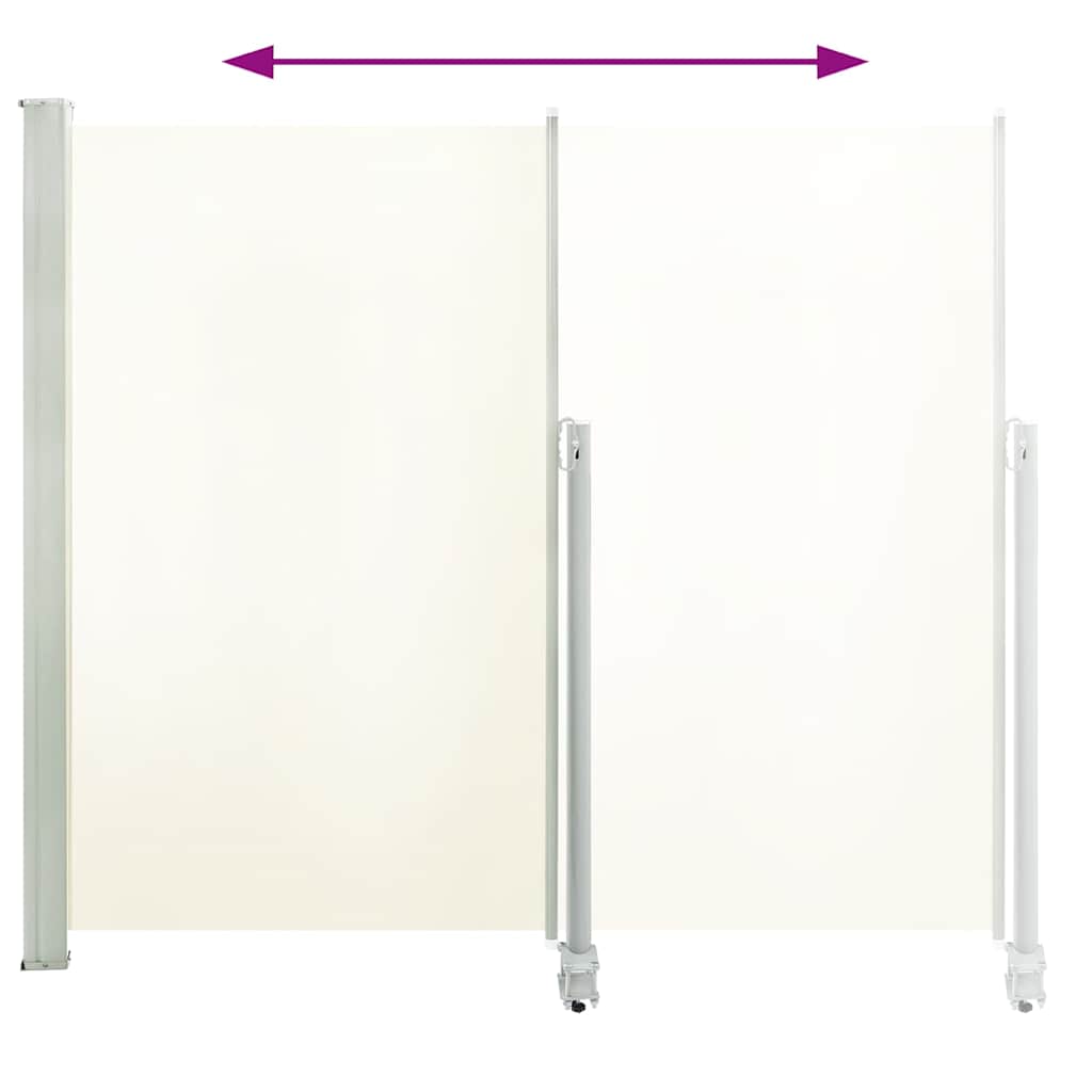 vidaXL Σκίαστρο Πλαϊνό Συρόμενο Βεράντας Κρεμ 160 x 300 εκ.