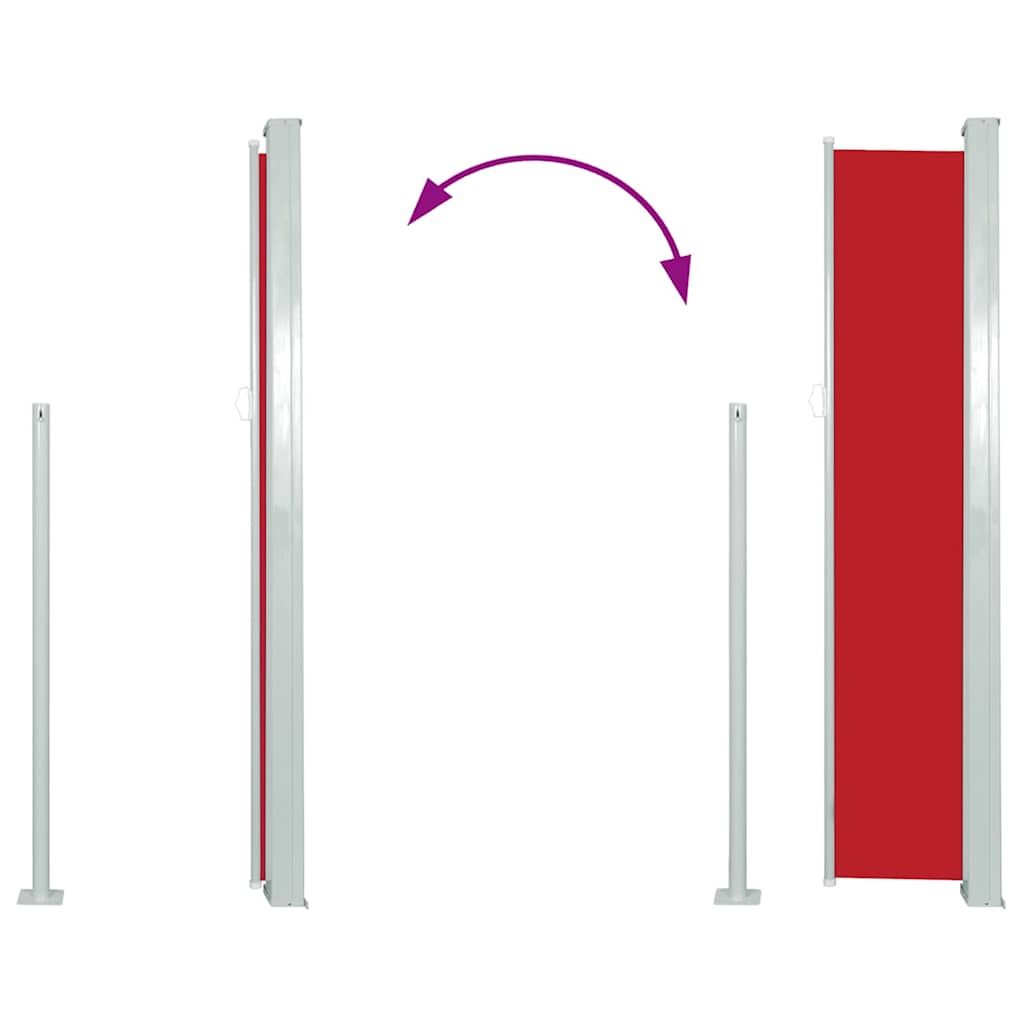 vidaXL Σκίαστρο Πλαϊνό Συρόμενο Κόκκινο 140 x 300 εκ.