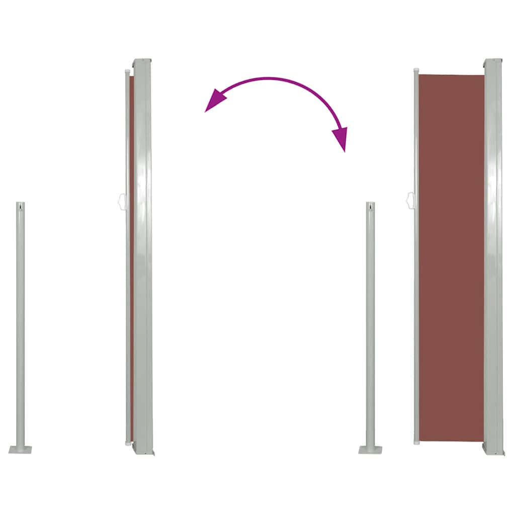 vidaXL Σκίαστρο Πλαϊνό Συρόμενο Καφέ 140 x 300 εκ.