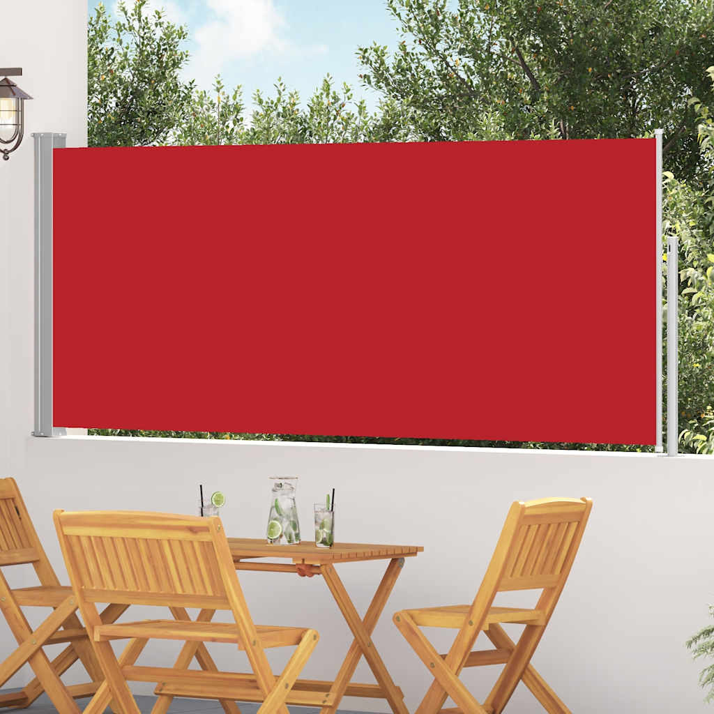 vidaXL Σκίαστρο Πλαϊνό Συρόμενο Κόκκινο 120 x 300 εκ.