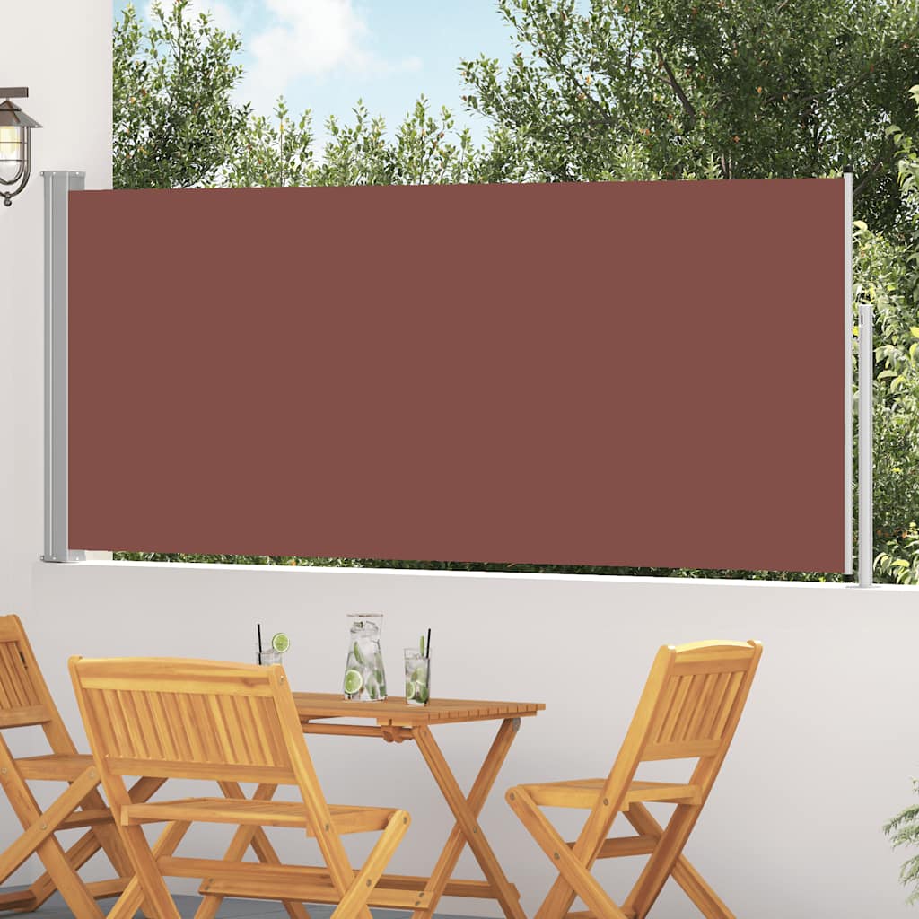vidaXL Σκίαστρο Πλαϊνό Συρόμενο Καφέ 120 x 300 εκ.