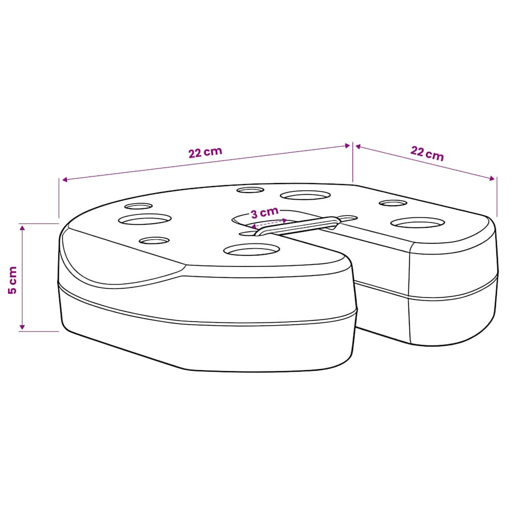 vidaXL Βαρίδια για Κιόσκι 4 τεμ. Μαύρα 220 x 50 χιλ. από Σκυρόδεμα