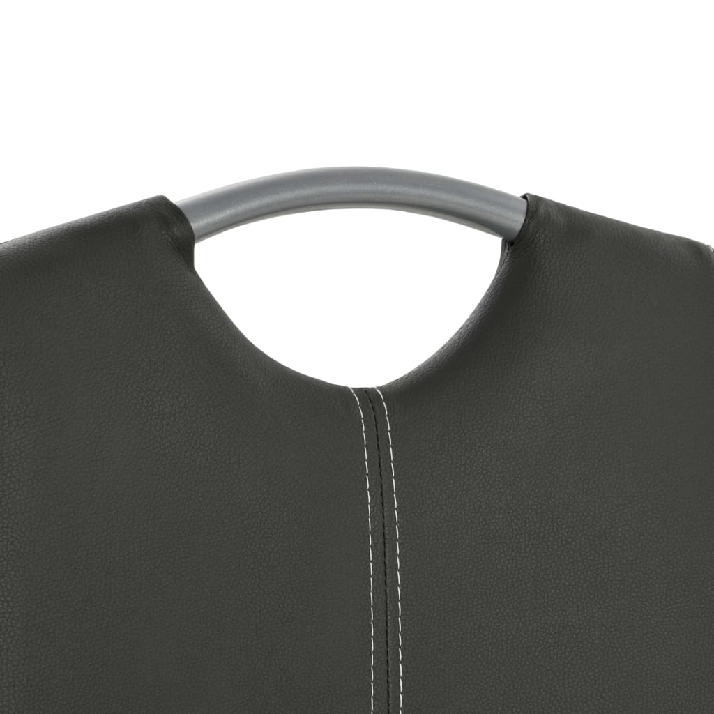 vidaXL Καρέκλες Τραπεζαρίας «Πρόβολος» 6 τεμ. Γκρι από Συνθετικό Δέρμα