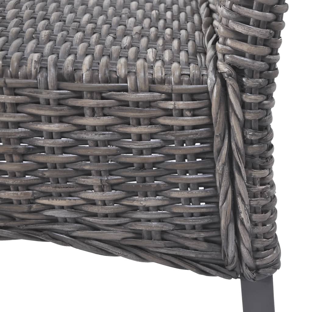 vidaXL Καρέκλες Τραπεζαρίας 4 τεμ. Καφέ από Ρατάν Kubu και Ξύλο Μάνγκο