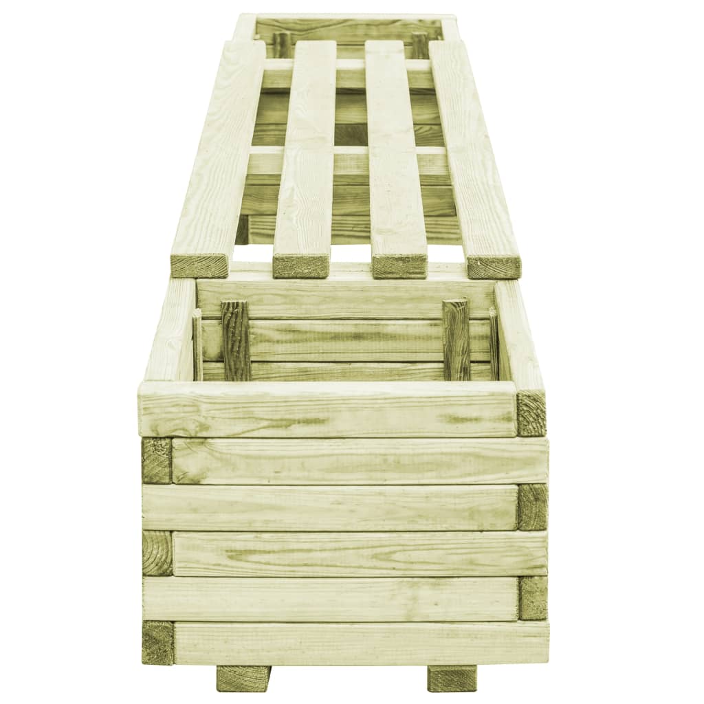 vidaXL Ζαρντινιέρα με Παγκάκι από Εμποτισμένο Ξύλο Πεύκου