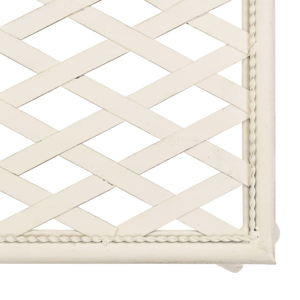 vidaXL Ανάκλιντρο Κήπου Λευκό Αντικέ 128 εκ. Μεταλλικό