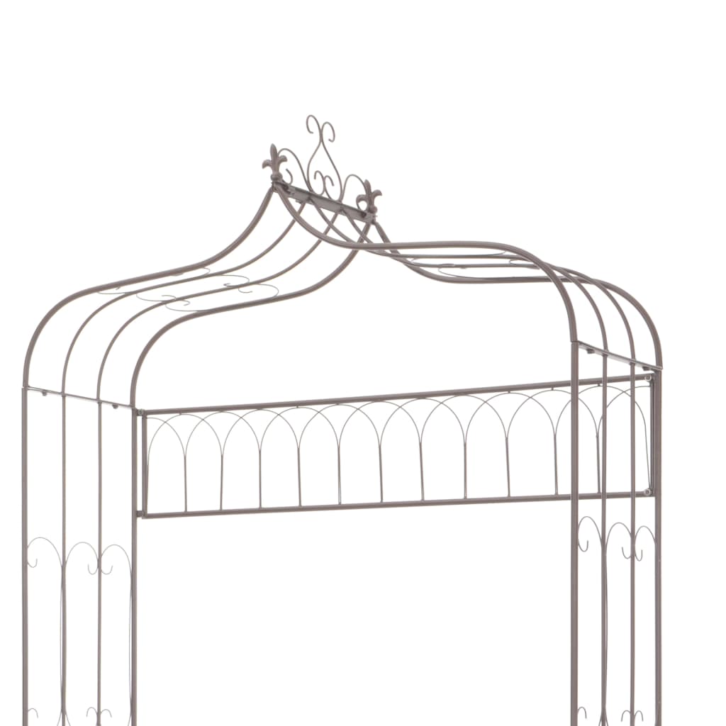 vidaXL Παγκάκι Κήπου Αντικέ Καφέ 122 εκ. Σιδερένιο