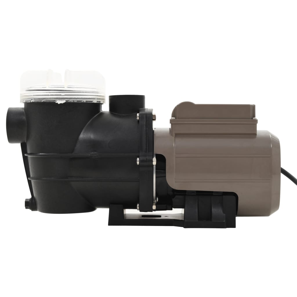 vidaXL Αντλία Πισίνας με Χρονοδιακόπτη Μαύρη 0,25 HP 8000 Λίτρα / Ώρα