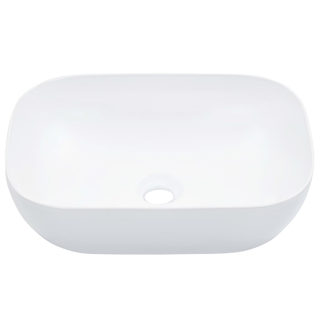 vidaXL Νιπτήρας Λευκός 45,5 x 32 x 13 εκ. Κεραμικός